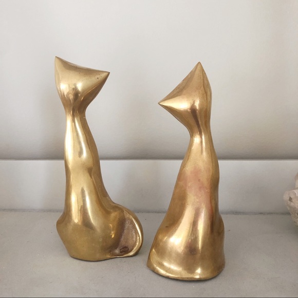 Vintage Brass Cat Figures - Picture 4 of 7
